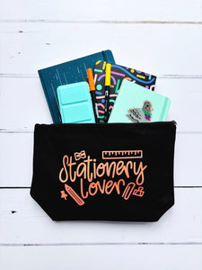 LAST ONE! | Stationery Lover Glitter Pouch