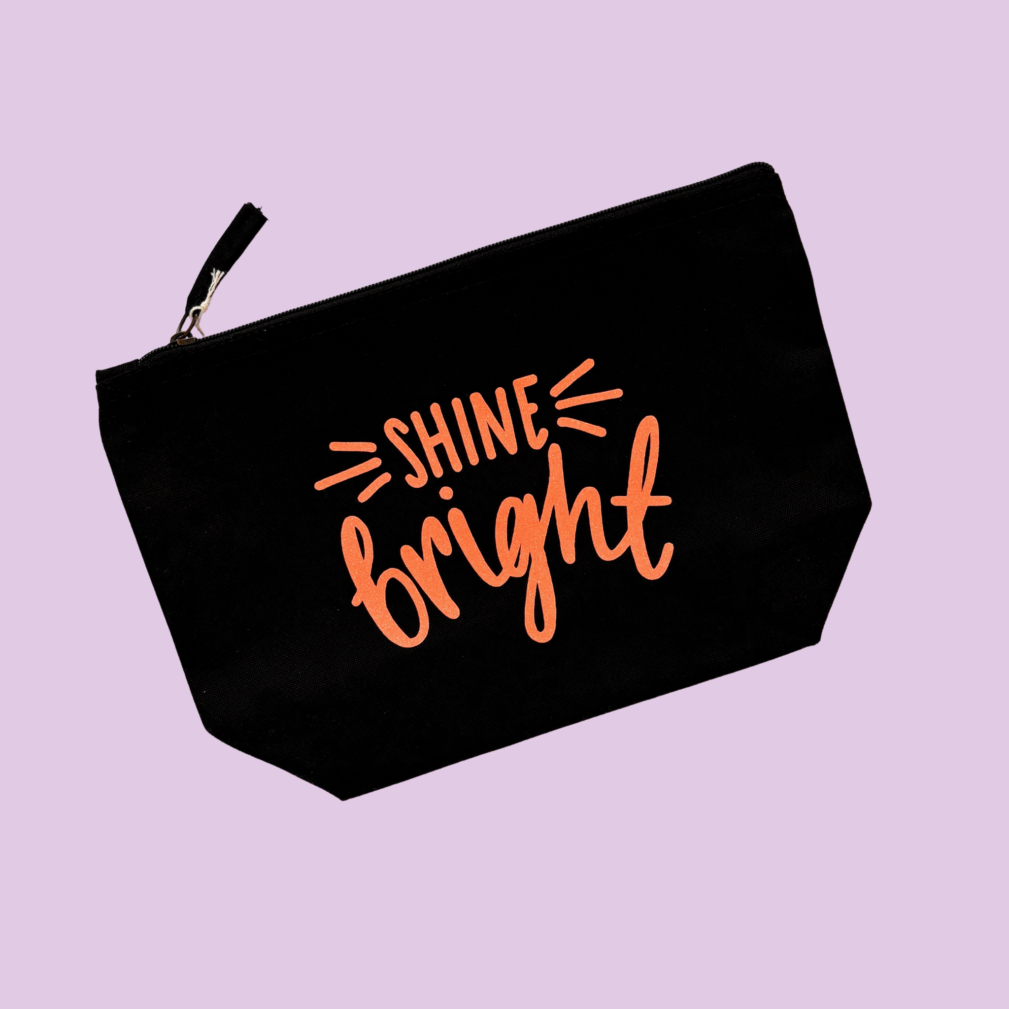 Shine Bright Glitter Fabric Pouch