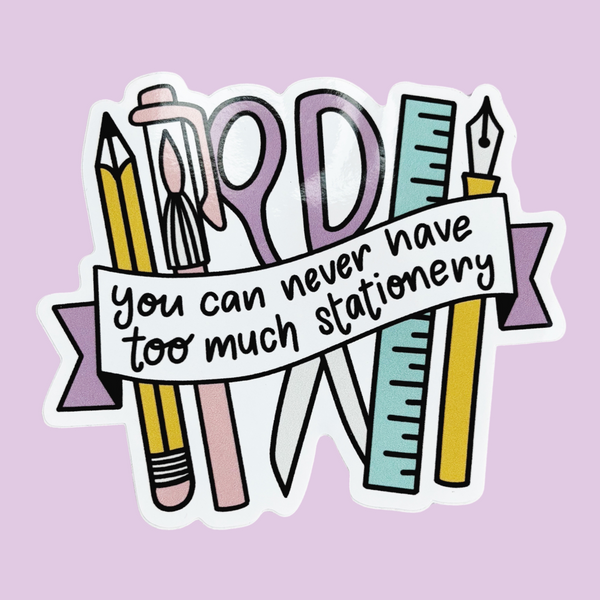Stationery Vinyl Sticker - Nurture and Cheer