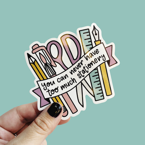 Stationery Vinyl Sticker - Nurture and Cheer