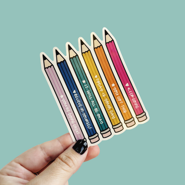 Positive Pencils Transparent Sticker - Nurture and Cheer