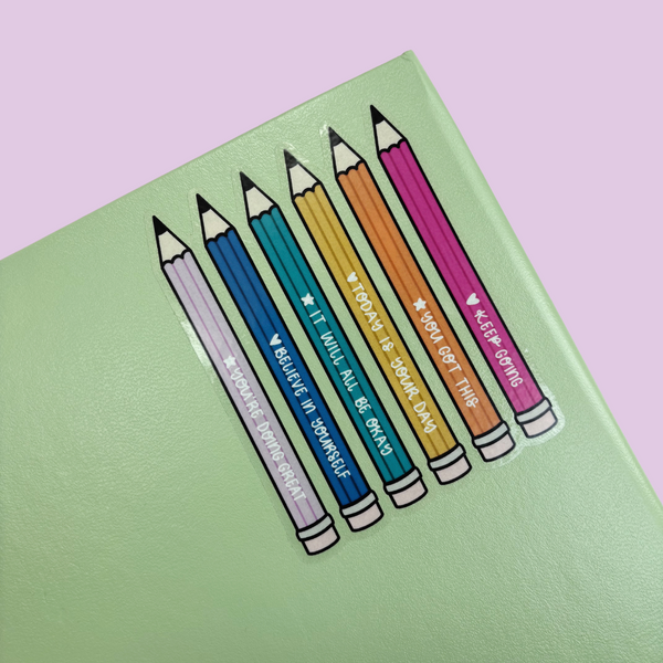 Positive Pencils Transparent Sticker - Nurture and Cheer